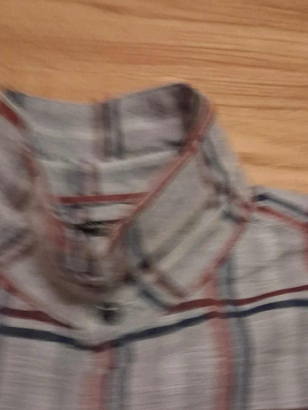 Banana Republic Gray Plaid Button-Down Shirt with Navy & Brown Lines